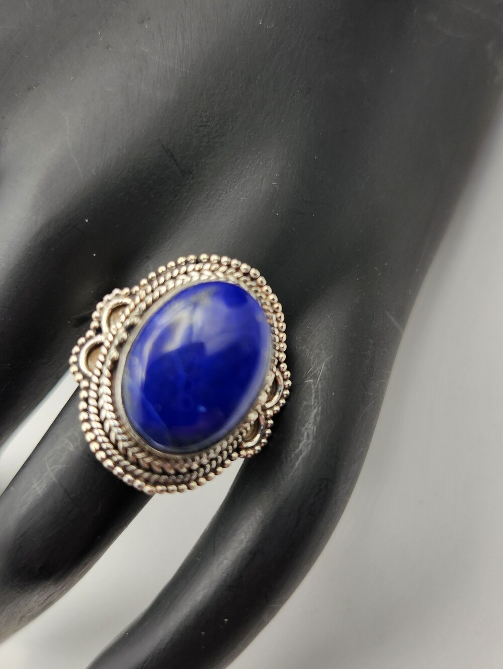 925 Silver Semi-precious Stone Ring, Size 7.5